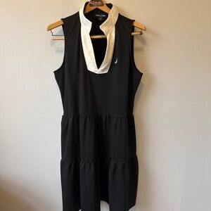 Nautica jeans tiered dress with pockets